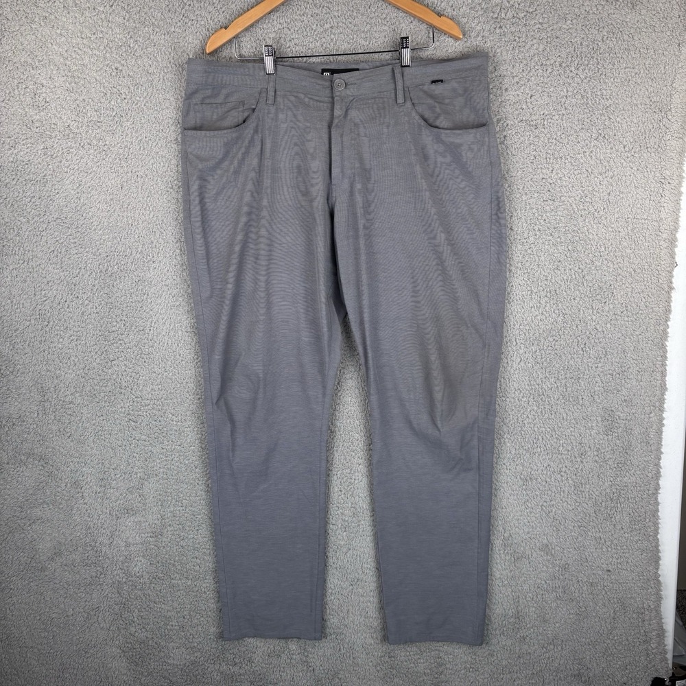Travis Mathew Pants Mens 40x32 Gray Stretch Performance Golf Casual 5-Pocket